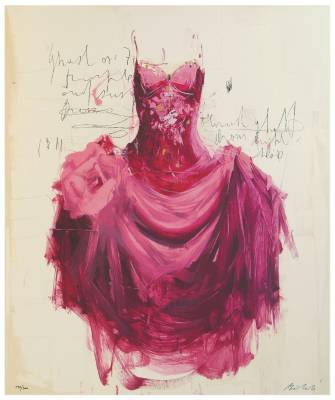 Luca Bellandi - Serigrafie - purple dress 58 - Serigrafia polimaterica a tiratura limitata a 200 + XX esemplari - cm 111x92 - Galleria Casa d'Arte - Bra (CN)